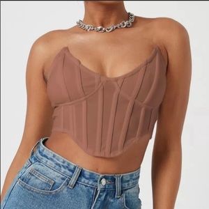 NWT Missguided Tan Corset